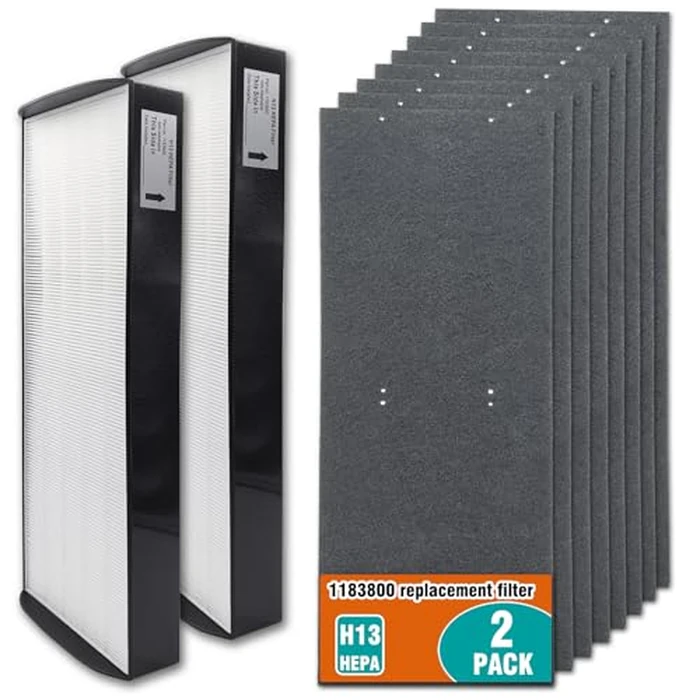 OKKFITR 1183800 Replacement Filters (2 H13 Ture HEPA + 8 Pre-Carbon) Compatible with Whirlpool Whispure Large Tower Air Purifier | WPT80(P/B) & 817800 Replacement by okkfitr - Used - Like New condition - US$33.21