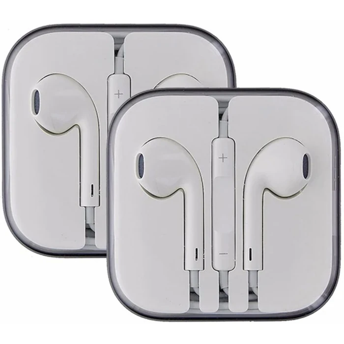 Apple EarPods with 3.5mm Headphone Plug (2pack) - White by Apple - Refurbished - Brand New condition