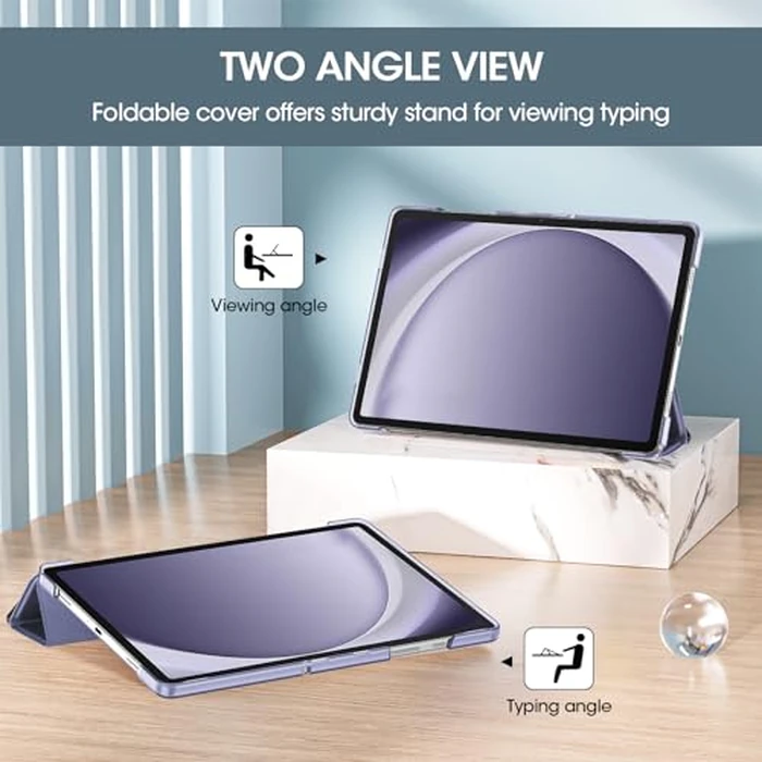 ProCase for Galaxy Tab A9 Plus/ A9+ Case 2023, 11 Inch Smart Slim Stand Hard Back Shell Protective Folio Cover for Tablet SM-X210/X215/X216/X218, Auto Wake/Sleep -Lightpurple by ProCase - Image 4