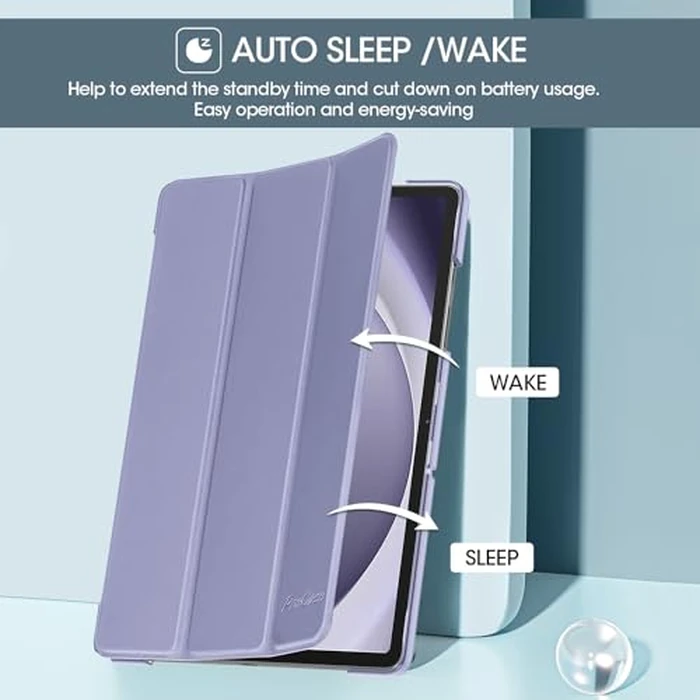 ProCase for Galaxy Tab A9 Plus/ A9+ Case 2023, 11 Inch Smart Slim Stand Hard Back Shell Protective Folio Cover for Tablet SM-X210/X215/X216/X218, Auto Wake/Sleep -Lightpurple by ProCase - Image 6