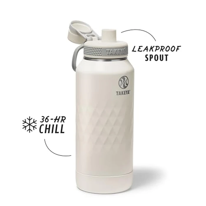 Takeya Sport Triple Insulated Water Bottle with Spout Lid and Ice Blocker (32 oz, Alpine) - Triple Wall, Leakproof, Stainless Steel Water Bottle for Gym & Outdoor Use by Takeya - Image 2