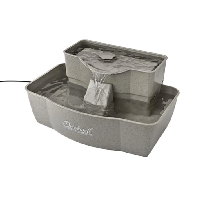 PetSafe Drinkwell Multi-Tier Pet Fountain - Encourages Hydration for Cats & Dogs - Large-Capacity Waterer - Double Tier - Filtered Fountain with Carbon Filter - 100 oz Water Capacity by PetSafe - Used - Like New condition - US$32.75