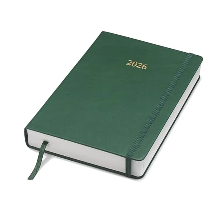 Wykeham's Executive 2026 Daily Journal Planner - US Public Holidays & Format - Customization Available (Racing Green, 8.5"x5.5") by Wykeham's - Used - Like New condition - US$21.82