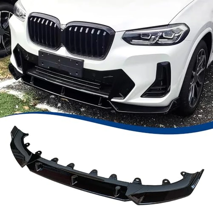 XPHAZZ M40i Front Lip Compatible with 2022-2024 BMW X3 G01 X4 G02 LCI M-Sport Model ABS Gloss Black Bumper Air Splitter by XPHAZZ - Image 1