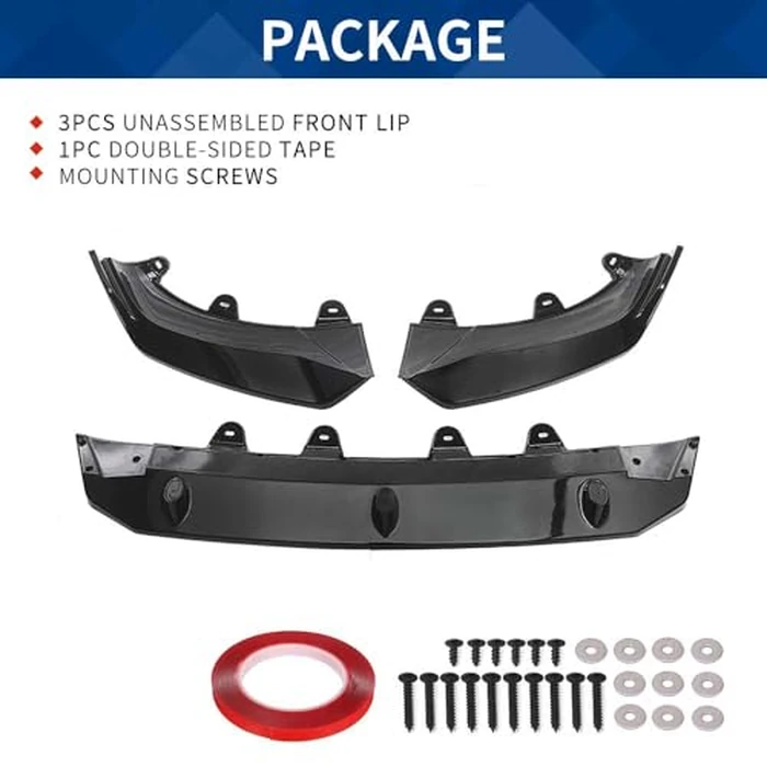XPHAZZ M40i Front Lip Compatible with 2022-2024 BMW X3 G01 X4 G02 LCI M-Sport Model ABS Gloss Black Bumper Air Splitter by XPHAZZ - Image 4