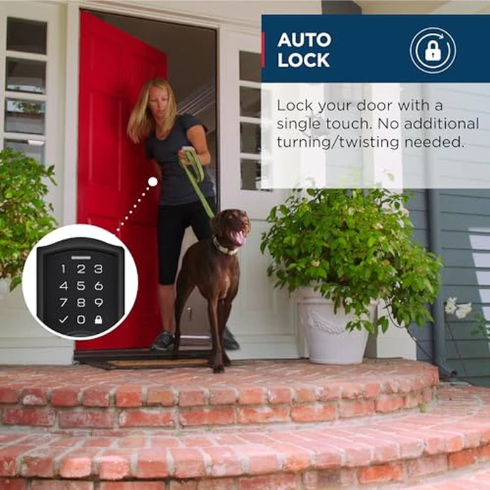 Weiser SmartCode Matte Black Keyless Entry Door Lock/Deadbolt Lock, 10-Button Touchpad Door Lock with Backlit Keypad, Up to 50 User Codes Electronic Door Locks for Front Door, Traditional Home Décor by Weiser - Image 4