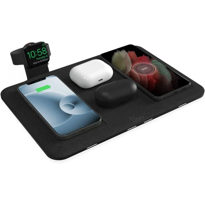 HALO Universal Wireless 4-in-1 Charging Mat with Apple Watch Holder - Black by HALO - Refurbished - Excellent condition