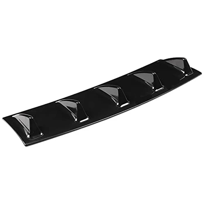Universal Car Rear Bumper Shark Fin Diffuser, ABS Black, S/M/L Size Options, with Screws and Glue, Aerodynamic Performance Enhancement by Aramox - Image 4
