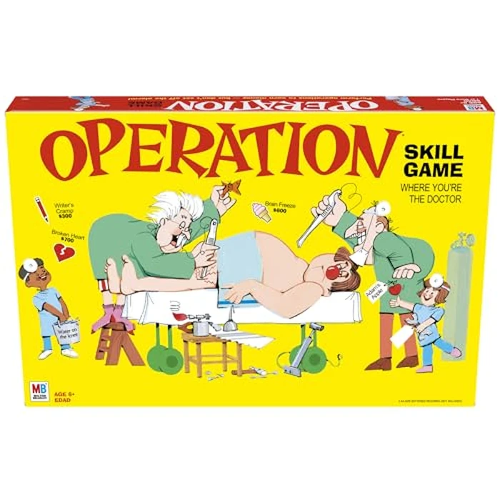 Hasbro Gaming Operation Electronic Board Game, Family Games for Kids Ages 6+, Kids Board Games for 1+ Players, Funny Games for Kids, Easter Gifts for Boys and Girls (Amazon Exclusive) by Hasbro Gaming - Used - Very Good condition