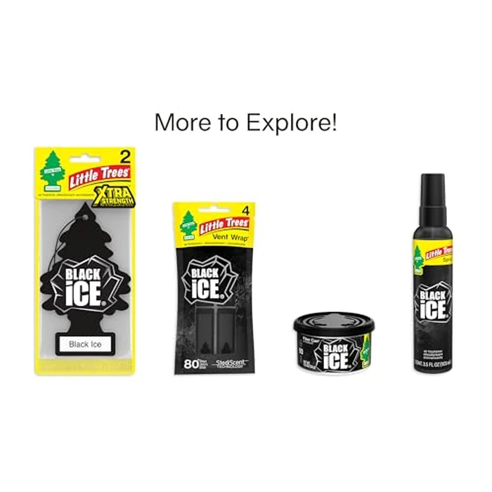 LITTLE TREES Car Air Freshener | Hanging Tree Provides Long Lasting Scent for Auto and Home | Black Ice, 24 Air Fresheners by LITTLE TREES - Image 7
