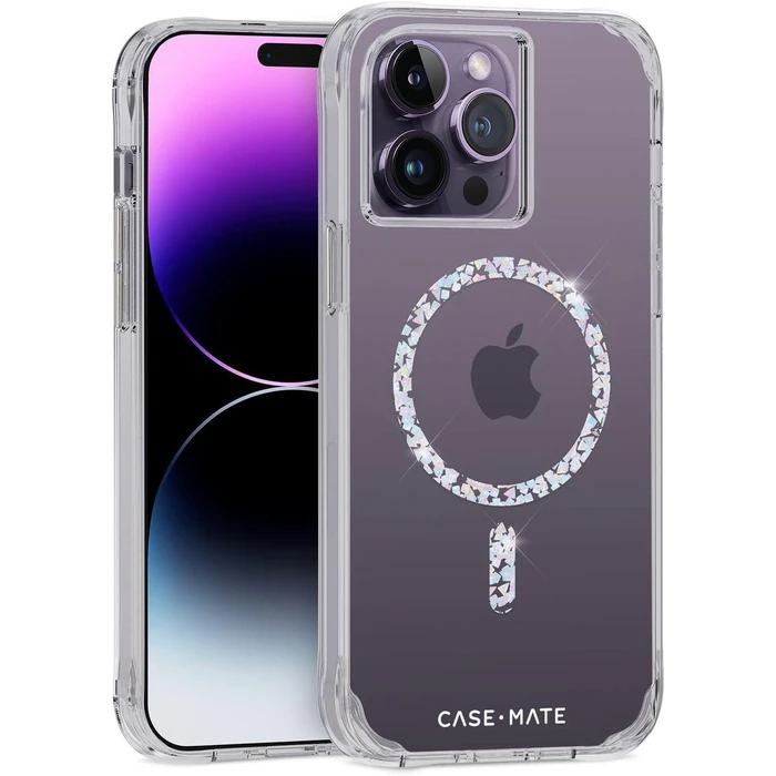 Case-Mate Twinkle Phone Case with Magsafe for iPhone 14 Pro Max - Clear Twinkle Diamond by Case-Mate - Image 2