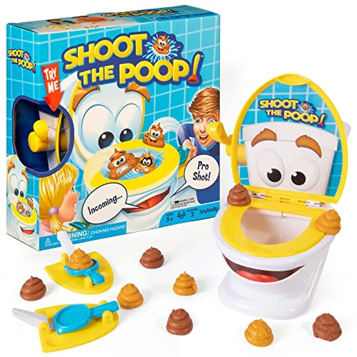 Brybelly Shoot the Poop - The Original Talking Toilet Game for Kids & Families - Funny Fast-Action Poop-Launching Game with Sounds & Silly Humor for Ages 4+ by Brybelly - Used - Like New condition