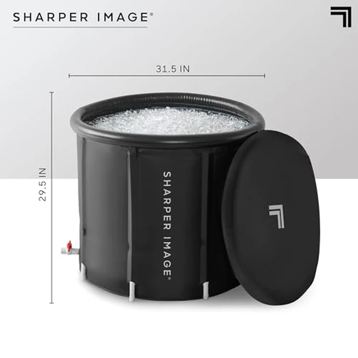Sharper Image Ice Bath - Portable Cold Plunge, Revitalising Cold Water Therapy Tub for Workout Recovery & Stress Reduction, Ice Tubs for Full Body Immersion, Folding Ice Plunge Tub with Protective Lid by Sharper Image - Image 5