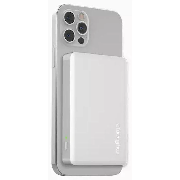 MyCharge Maglock MagSafe Wireless Powerbank 6000mAh with Built-in USB-C Port - White by MyCharge - Image 2