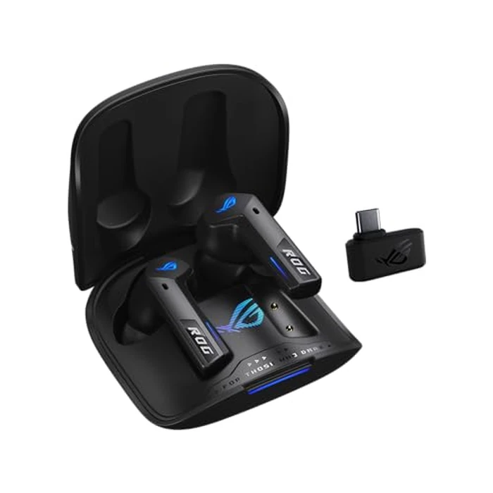 ASUS ROG Cetra True Wireless SpeedNova Gaming Earbuds - Dual-Mode (BT, 2.4GHz), Dirac Opteo, Bone-Conduction AI Mic, Adaptive ANC, 46Hr Battery, for PC, PS5, PS4, Switch, Mobile, ROG Ally/X - Black by ASUS - Used - Like New condition