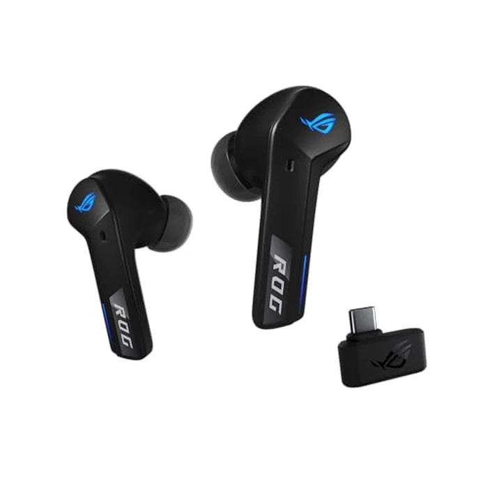 ASUS ROG Cetra True Wireless SpeedNova Gaming Earbuds - Dual-Mode (BT, 2.4GHz), Dirac Opteo, Bone-Conduction AI Mic, Adaptive ANC, 46Hr Battery, for PC, PS5, PS4, Switch, Mobile, ROG Ally/X - Black by ASUS - Image 3