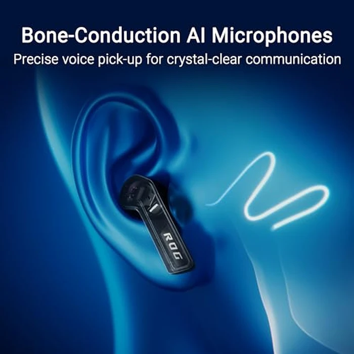 ASUS ROG Cetra True Wireless SpeedNova Gaming Earbuds - Dual-Mode (BT, 2.4GHz), Dirac Opteo, Bone-Conduction AI Mic, Adaptive ANC, 46Hr Battery, for PC, PS5, PS4, Switch, Mobile, ROG Ally/X - Black by ASUS - Image 6