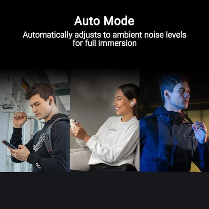 ASUS ROG Cetra True Wireless SpeedNova Gaming Earbuds - Dual-Mode (BT, 2.4GHz), Dirac Opteo, Bone-Conduction AI Mic, Adaptive ANC, 46Hr Battery, for PC, PS5, PS4, Switch, Mobile, ROG Ally/X - Black by ASUS - Image 8