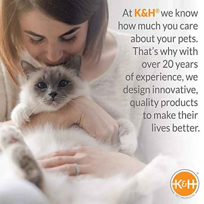 K&H Pet Products Heated Cat Bed, Indoor, Thermo-Pet Nest 2-in-1 Heated Cat Cave Tent & Cuddler Warming Bed, Waterproof Heater, Machine Washable, Safety Listed - Small 18 X 15in Gray by K&H - Image 8