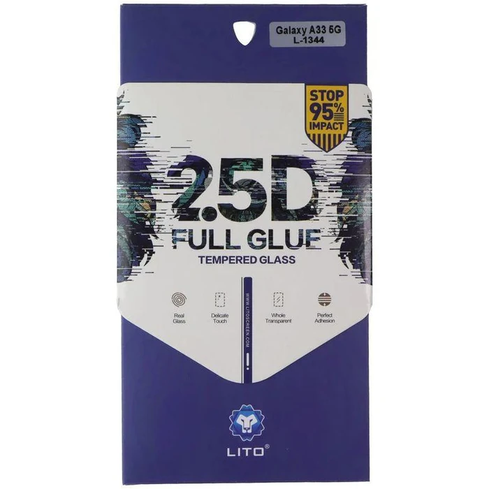 LITO 2.5D Full Glue Tempered Glass Screen Protector for Samsung Galaxy A33 5G - Clear by LITO - Refurbished - Brand New condition
