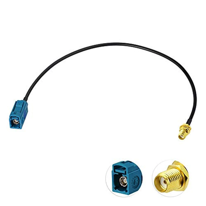 Bingfu Fakra Z Female to SMA Female Vehicle Antenna Adapter Cable 30cm 12 inch for Car Stereo Android Head Unit GPS Navigation FM AM Radio Sirius XM Satellite Radio 4G LTE Telematics Bluetooth Module by BINGFU - Used - Like New condition - US$5.06