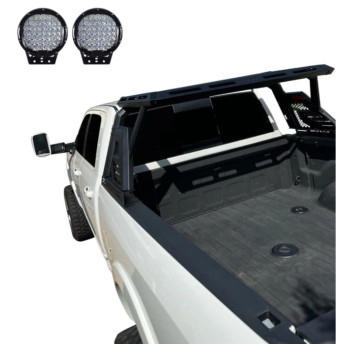 Black Horse Armour II Roll Bar W/Basket Kit Bk Compatible with 00-23 Ram 2500/3500|01-23 Silverado 2500/3500 HD|00-23 F-150|17-23 Titan|01-23 Sierra 1500|07-24 Tundra|01-23 GMC Sierra 1500/2500 HD by Black Horse Off Road - Image 7