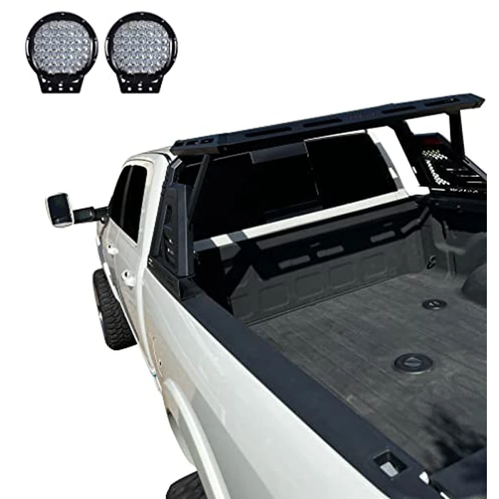 Black Horse Armour II Roll Bar W/Basket Kit Bk Compatible with 00-23 Ram 2500/3500|01-23 Silverado 2500/3500 HD|00-23 F-150|17-23 Titan|01-23 Sierra 1500|07-24 Tundra|01-23 GMC Sierra 1500/2500 HD by Black Horse Off Road - Image 8