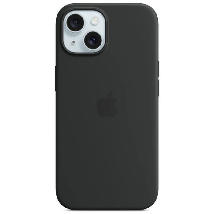 Apple Silicone Phone Case with MagSafe for iPhone 15 - Black by Apple - Refurbished - Acceptable condition