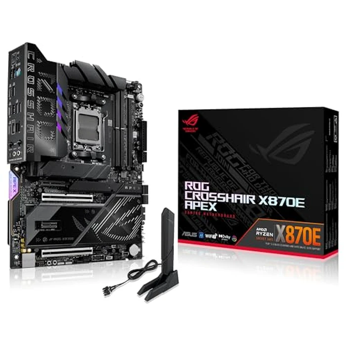 ASUS ROG Crosshair X870E APEX Gaming Motherboard Socket AMD AM5 (Ryzen 9000, ATX, PCIe 5.0, DDR 5 Memory, WiFi 7, AI Overclocking, PCIe Q-Release, Aura Sync) by ASUS - Used - Like New condition