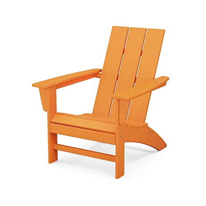POLYWOOD Modern Adirondack Chair - All-Weather Outdoor Lawn Adirondack Chairs - HDPE, Fade-Resistant & Durable Outdoor Furniture - For Patio, Deck & Fire Pit Chairs - Tangerine by Polywood - Used - Like New condition