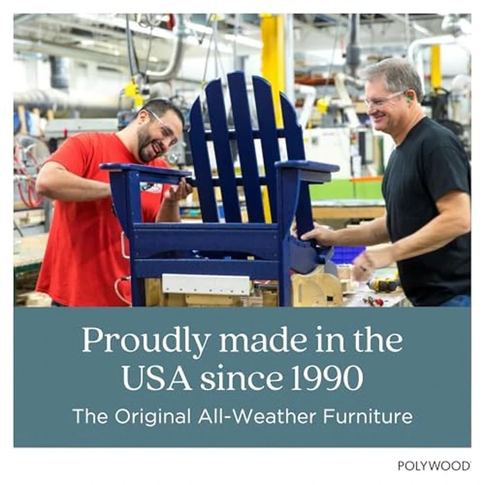 POLYWOOD Modern Adirondack Chair - All-Weather Outdoor Lawn Adirondack Chairs - HDPE, Fade-Resistant & Durable Outdoor Furniture - For Patio, Deck & Fire Pit Chairs - Tangerine by Polywood - Image 7