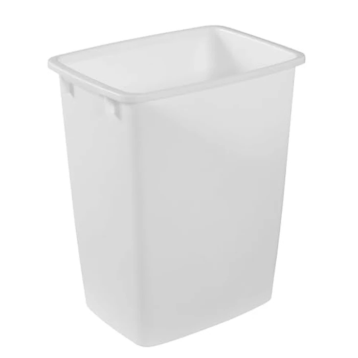 Rubbermaid Small Kitchen Bathroom Trash Can, 9 Gallons, White, Waste Basket for Under Counter/Kitchen/Office/Bedroom/Bathroom by Rubbermaid - Used - Acceptable condition - US$17.99