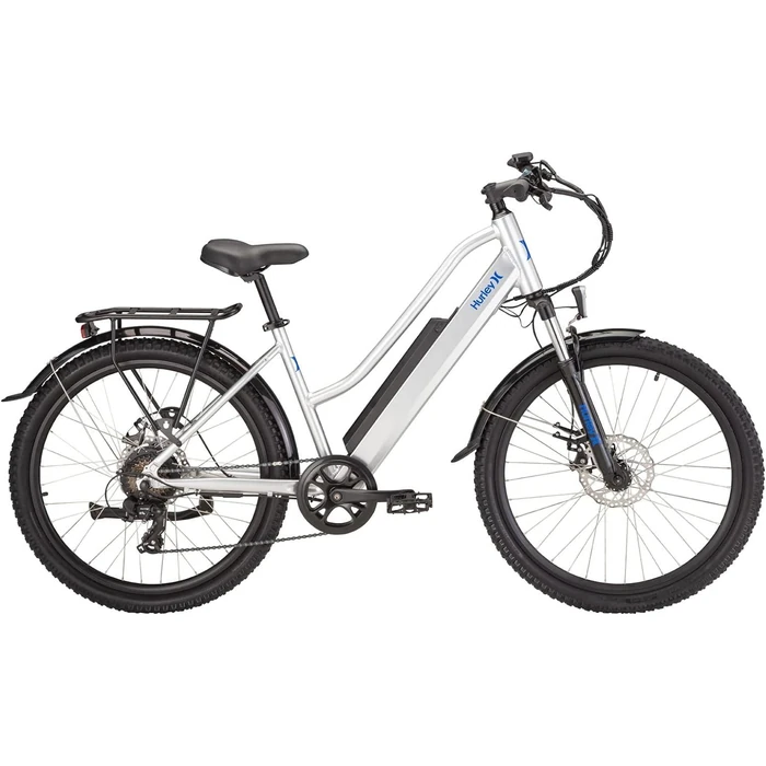 Hurley J-Bay E Electric E-Bike with 7 Speed and Disc Brakes - Silver by Hurley - Image 2