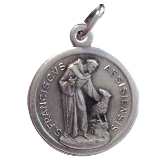 I G J Saint Francis of Assisi Medal - The Patron Saints Medals -100% Made in Italy (St.Francis with the Wolf) by I G J - Used - Very Good condition - US$10.53