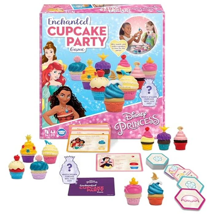 Wonder Forge Disney Princess Enchanted Cupcake Party Game - Exciting Matching Game | Fun for Kids & Adults | Ideal for Disney Princesses Enthusiasts | Two Game Modes | Gaming Experience by Wonder Forge - Used - Like New condition - US$13.69