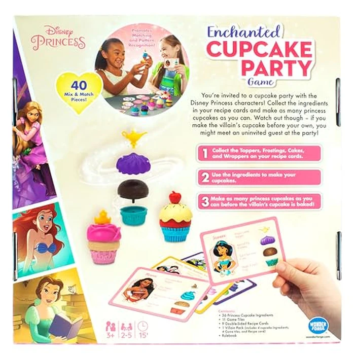 Wonder Forge Disney Princess Enchanted Cupcake Party Game - Exciting Matching Game | Fun for Kids & Adults | Ideal for Disney Princesses Enthusiasts | Two Game Modes | Gaming Experience by Wonder Forge - Image 5