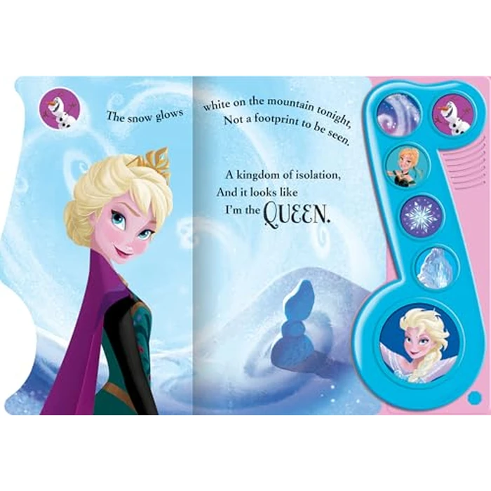 Disney Frozen Elsa, Anna, Olaf, and More! - Let It Go Little Music Note Sound Book - PI Kids (Play-A-Song) by PI Kids - Image 1