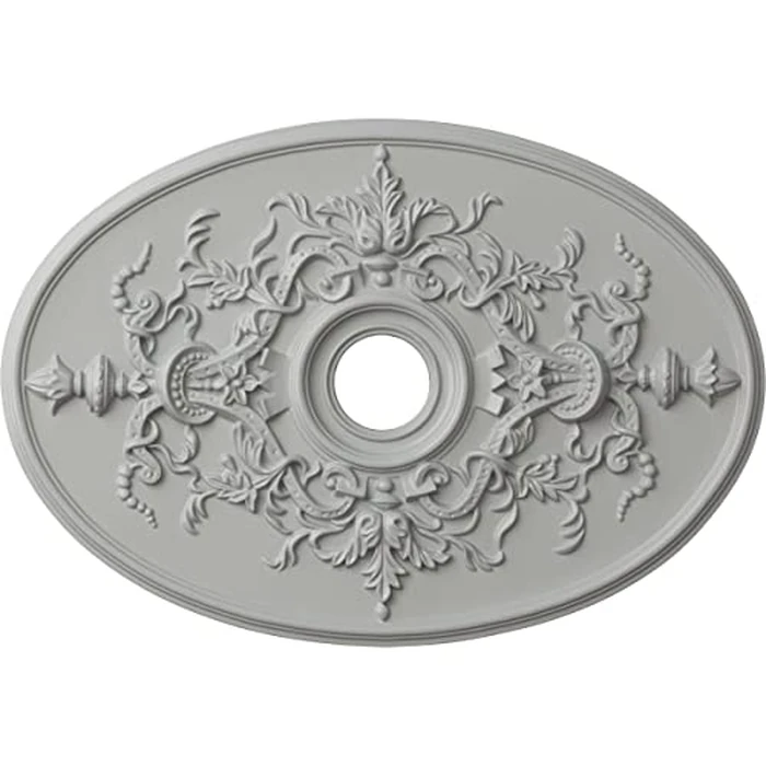 Ekena Millwork CM21X30ALFRF 30 3/4 W x 21/14 H x 3 7/8 ID x 1 P Alexa Ceiling Medallion (fits Canopies up to 5 5/8), Frost by Ekena Millwork - Used - Like New condition - US$22.14