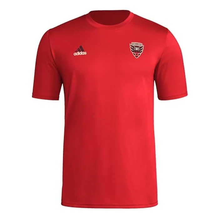 adidas Men's D.C. United MLS Short Sleeve T-Shirt, Red, Medium by adidas - Image 1