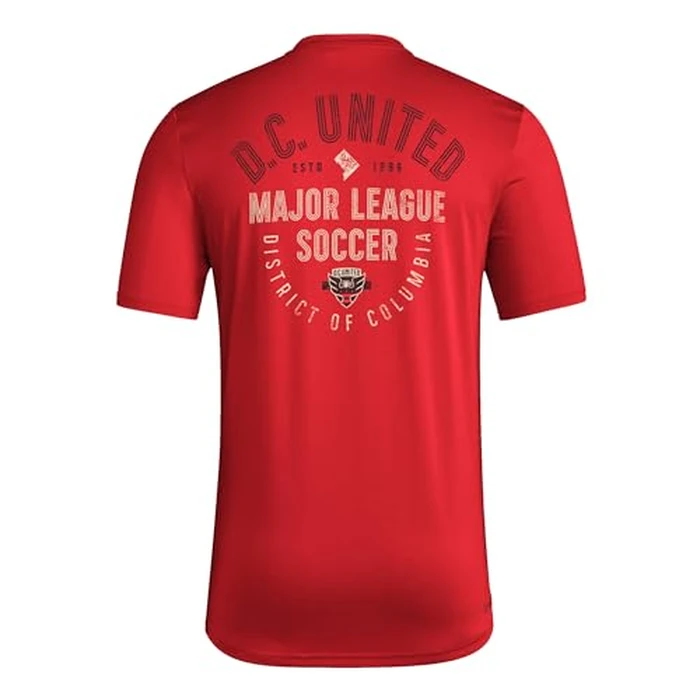 adidas Men's D.C. United MLS Short Sleeve T-Shirt, Red, Medium by adidas - Image 2