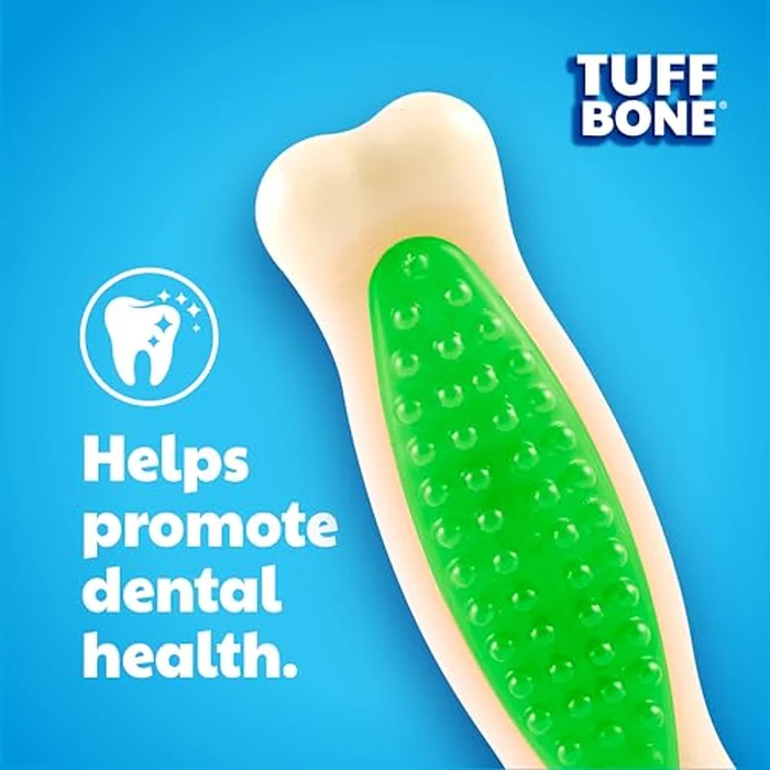 Hartz Chew 'n Clean Tuff Bone Tough Dog Chew Toy, Large 3 Pack by Hartz - Image 2