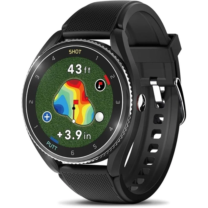 Voice Caddie T9 Golf GPS Watch - 30.4mm - Black Plastic Case with Black Silicone Silicone Band by Voice Caddie - Image 3
