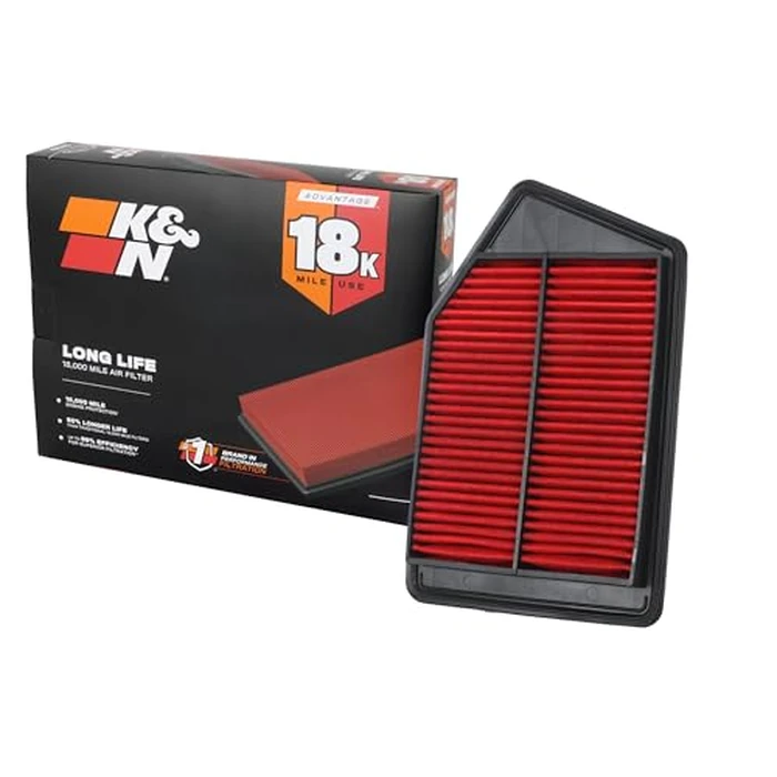 K&N Engine Air Filter: Long Life 18,000 Mile Replacement Air Filter: Compatible with 2013-2019 Honda/Acura L4 (Accord, Spirior, TLX), KNA-2498 by K&N - Used - Very Good condition - US$19.55