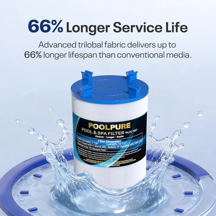 POOLPURE C-7367 Spa Filter Replaces PD075-2000, Dimension One 1561-00, Filbur FC-3059, Excel Filters XLS-7005, Aladdin 17541, Baleen AK-60035, 75 sqft Hot Tub Filter Cartridge 2PACK by POOLPURE - Image 5