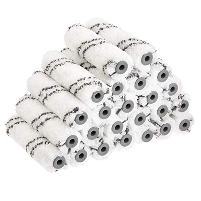 Amazon Basics Microfiber Paint Roller Covers for Smooth Finish, Shedless, Washable, 4", 24-Pack by Amazon Basics - Used - Very Good condition - US$9.75