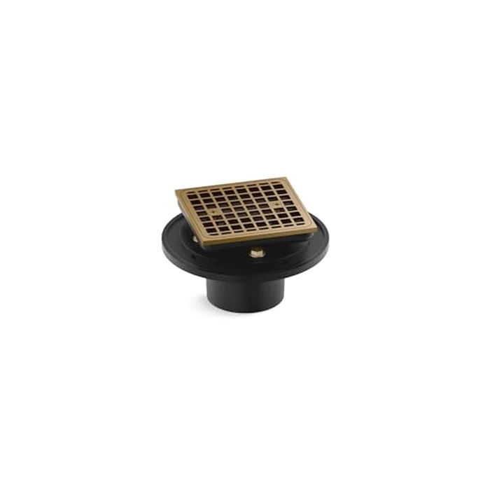 KOHLER K- 22673-2MB SQUARE DESIGN TILE-IN SHOWER DRAIN, Vibrant Brushed Moderne Brass by Kohler - Used - Like New condition - US$174.84