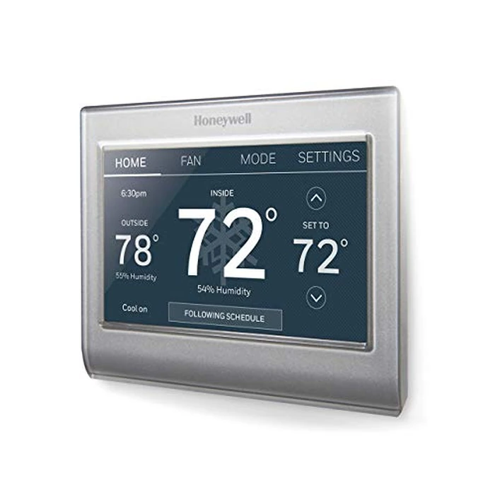 Honeywell Home RTH9585WF1004 Wi-Fi Smart Color Thermostat, 7 Day Programmable, Touch Screen, Energy Star, Alexa Ready, Gray by Honeywell Home - Used - Like New condition