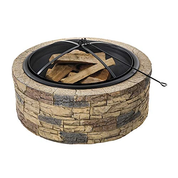 Sun Joe SJFP35-STN Cast Stone Fire Pit, 35-Inch by Sun Joe - Image 2