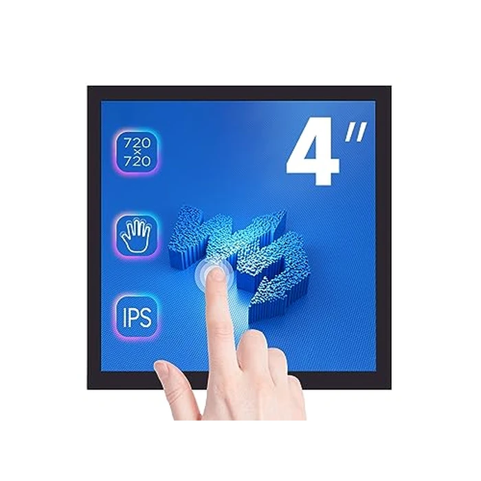 Waveshare 4inch Square Capacitive Touch Mini Screen LCD (C) for Raspberry Pi 720x720 DPI IPS Toughened Glass Cover Low Power Solution by Waveshare - Used - Acceptable condition - CA$36.39