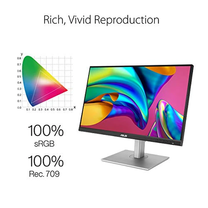 ASUS ProArt Display PA279CV 27” 4K HDR UHD (3840 x 2160) Monitor, IPS, 100% sRGB/Rec. 709, ΔE < 2, USB-C DisplayPort HDMI USB hub, Calman Verified, Compatible with Laptop & Mac Monitor by ASUS - Image 4